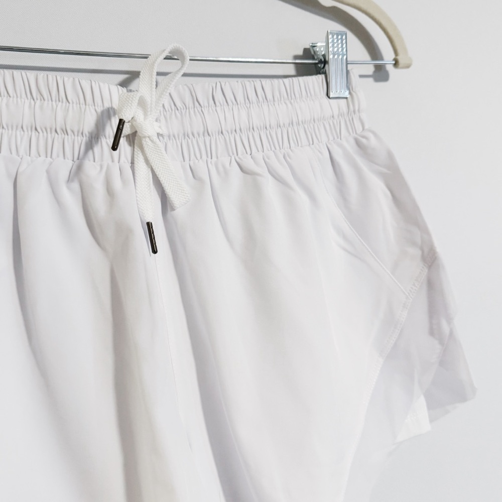 Halara - White Drawstring Mesh Shorts - Picture 3 of 4